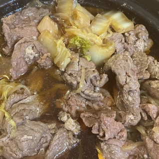 牛肉と白菜の鍋